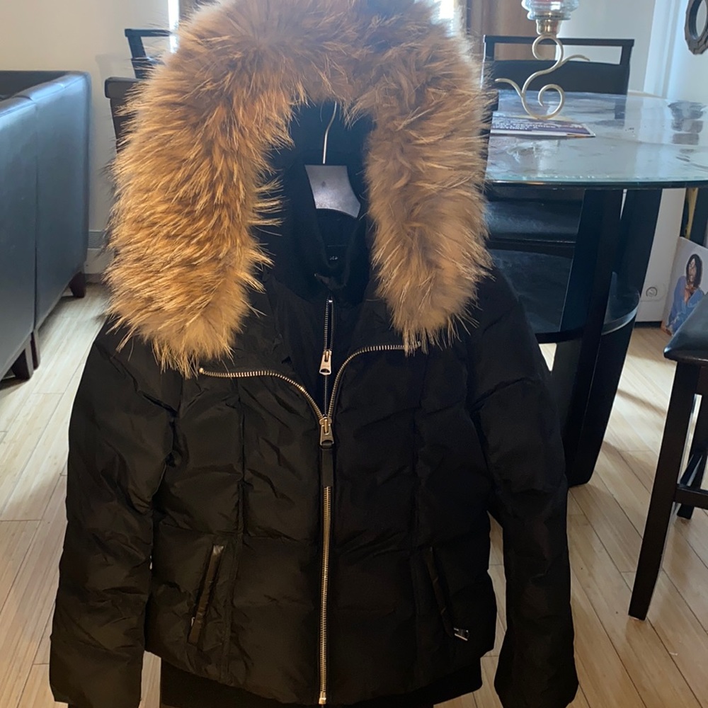 Mackage bomber black coat.